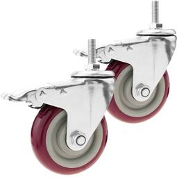 Roda pivotant industrial de PVC amb fre 100 mm M12 2 unitats