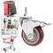 Roda pivotant industrial de PVC amb fre 100 mm M12 2 unitats