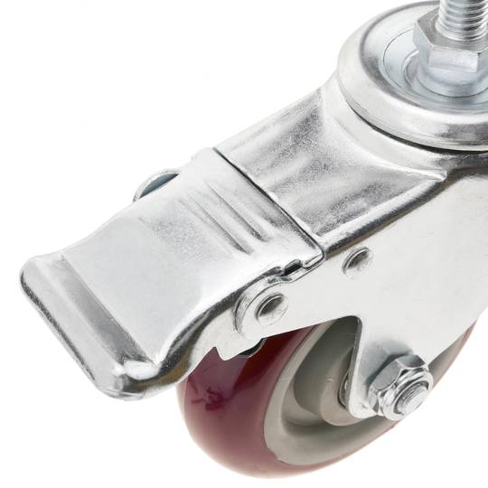 Roda pivotant industrial de PVC amb fre 100 mm M12 2 unitats