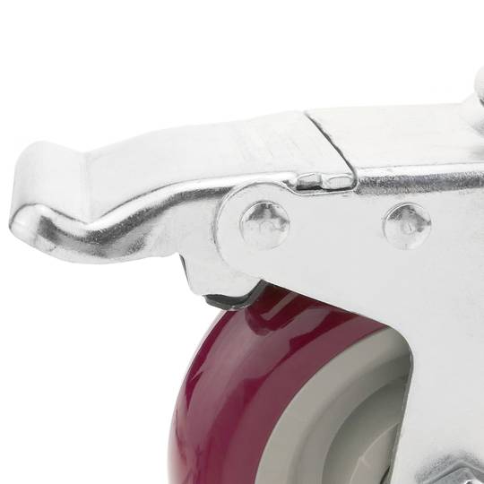 Roda pivotant industrial de PVC amb fre 100 mm M12 2 unitats
