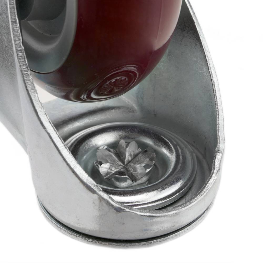 Roda pivotant industrial de PVC amb fre 100 mm M12 2 unitats