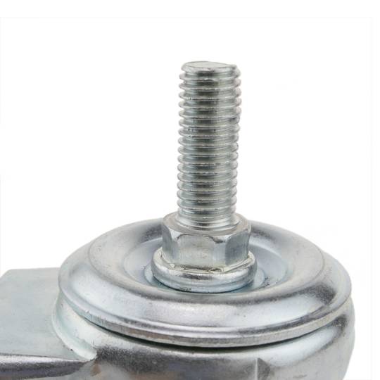 Roda pivotant industrial de PVC amb fre 100 mm M12 2 unitats