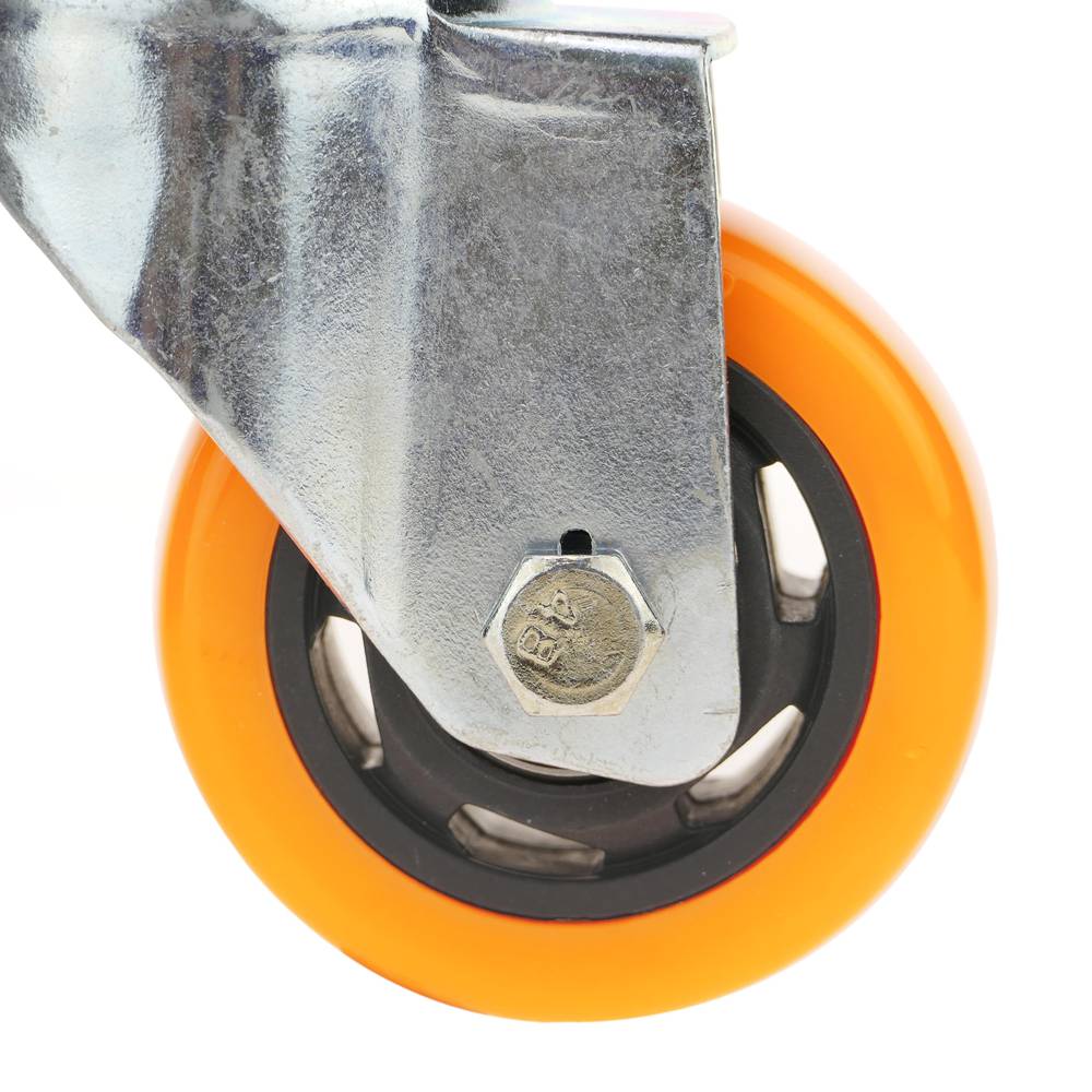Roda pivotant industrial de poliuretà sense fre 75 mm M12