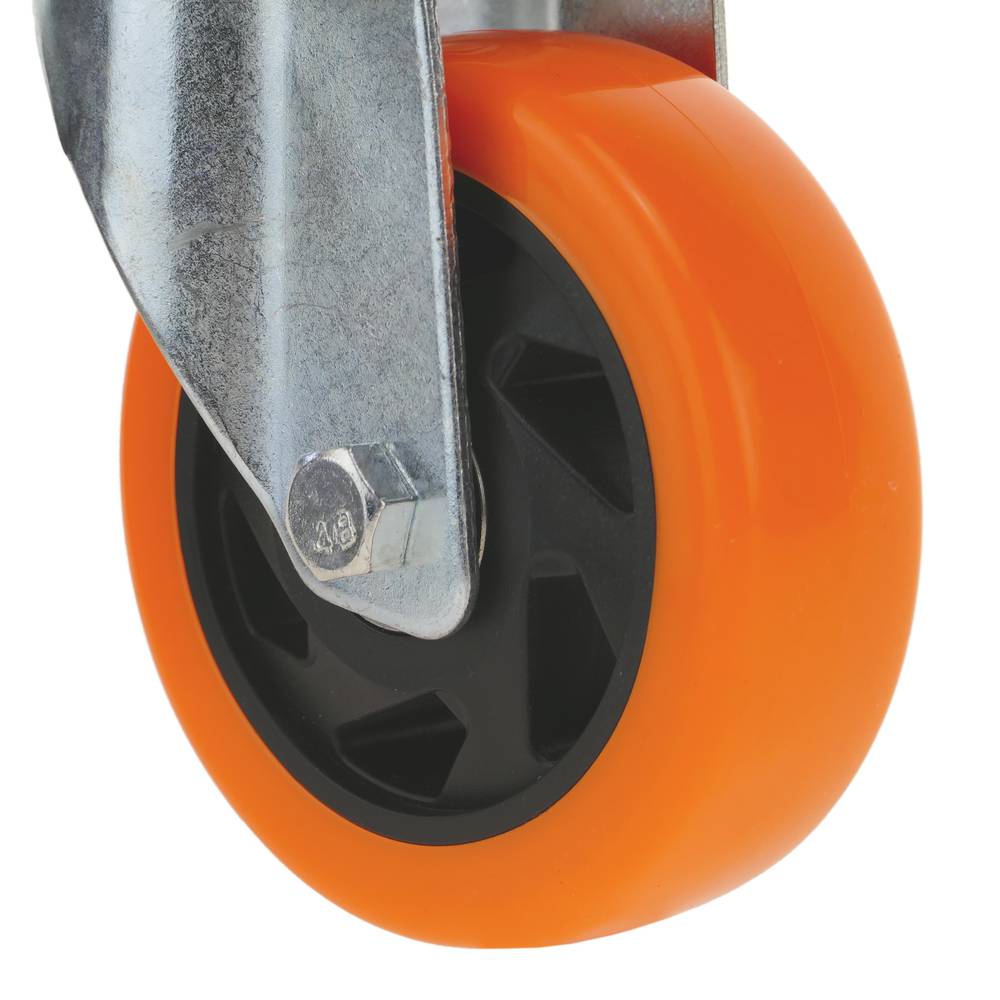 Roda pivotant industrial de poliuretà sense fre 100 mm M12