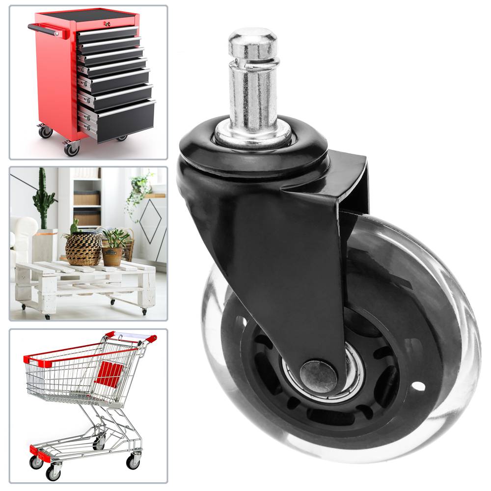 Roda pivotant industrial de poliuretà sense fre 75 mm M11 5-pack