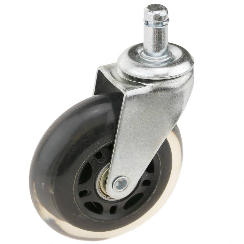 Roda pivotante industrial rodízio de PVC sem freio 75 mm M11 para cadeira 5-pack