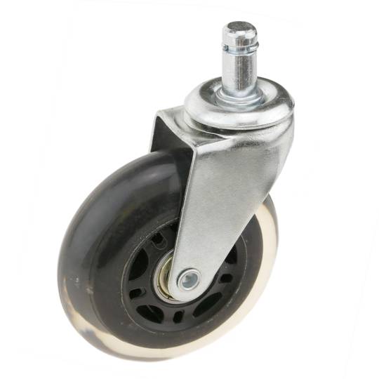 Roda pivotant industrial de PVC sense fre 75 mm M11 per a cadira