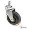 Roda pivotant industrial de PVC sense fre 75 mm M11 per a cadira