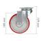 Rueda pivotante industrial de poliuretano y metal sin freno 100 mm