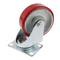 Rueda pivotante industrial de poliuretano y metal sin freno 100 mm