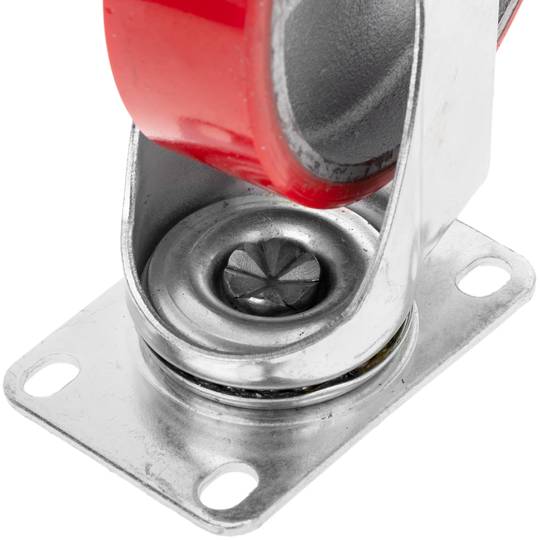 Roda pivotant industrial de poliuretà i metall sense fre 125 mm