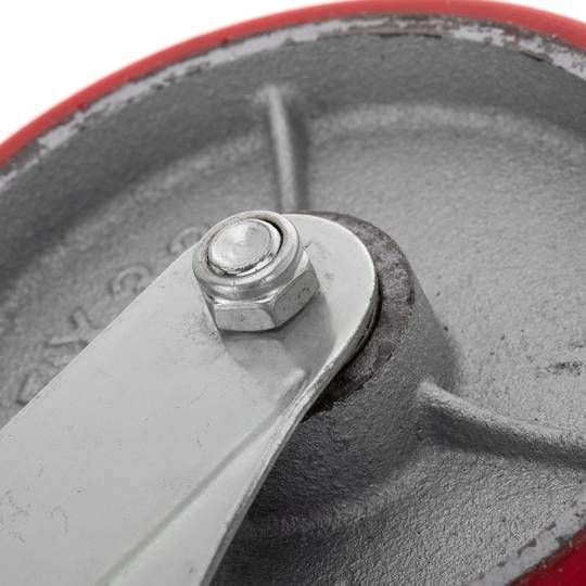Roda pivotant industrial de poliuretà i metall sense fre 125 mm
