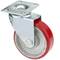 Ruote industriale in poliuretano e metallo senza freno 100 mm 2 unità