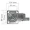 Roda pivotante industrial rodízio de poliuretano com freio 125 mm