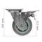 Roda pivotante industrial rodízio de poliuretano com freio 125 mm