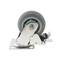 Roda pivotante industrial rodízio de poliuretano com freio 125 mm
