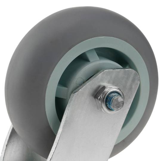 Roda pivotante industrial rodízio de poliuretano com freio 125 mm
