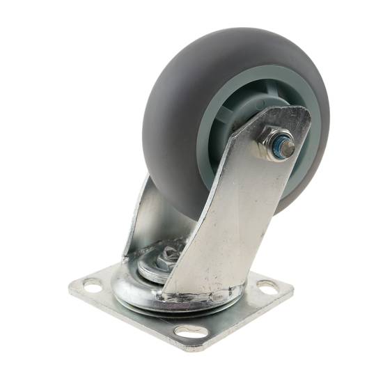 Roulettes industrielles en polyuréthane sans frein 125 mm 2 éléments