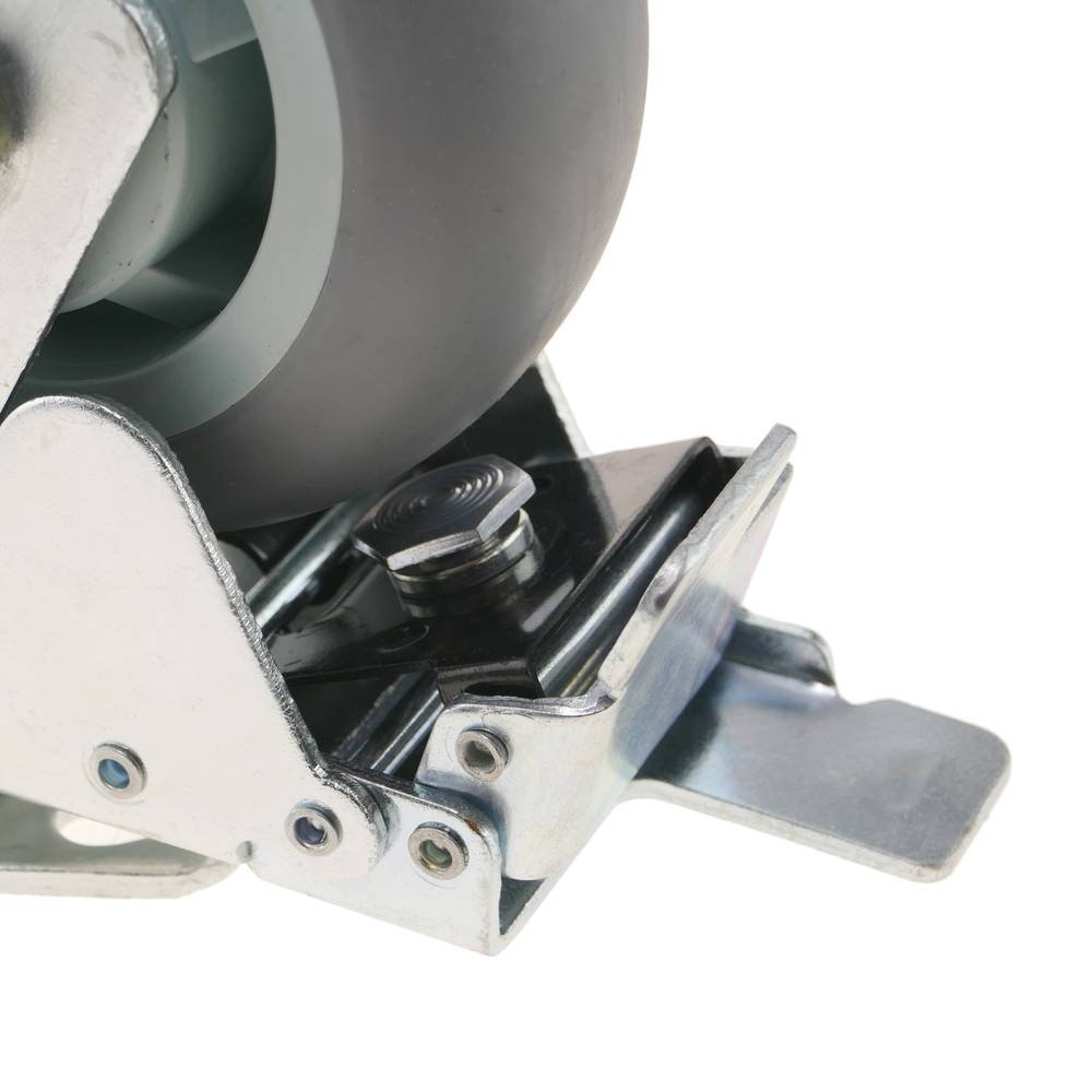 Rotelle industriali poliuretano con freno 125 mm 2 pezzi