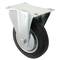 Roda industrial fixa de goma sense fre 160 mm