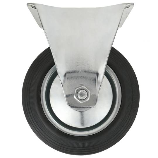 Roda industrial fixa de goma sense fre 160 mm