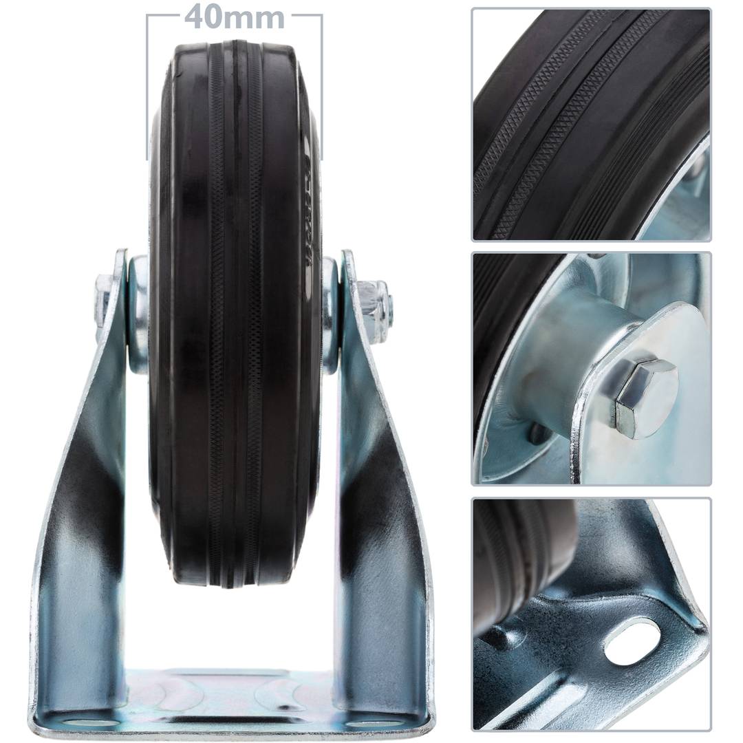 Industrial polyurethane and metal caster 160 mm