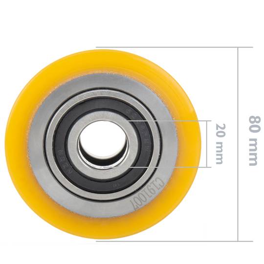Wheels for pallet truck Polyurethane rollers 80x70 mm 1200 Kg 2 units