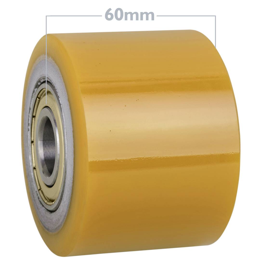 Wheel for pallet truck Polyurethane roller 80x60 mm 1200 Kg 2-pack