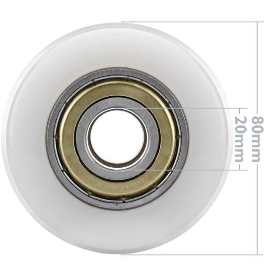 Ruota per transpallet Rullo per pallet di nylon 80x70 mm 800 Kg profilo  conico - Cablematic