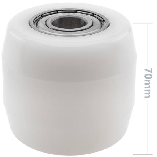 Rueda para transpaleta Rodillo de nailon de 80x70 mm 800 Kg perfil cónico 4-pack