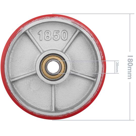 Wheel for pallet truck polyurethane roller 180x50 mm 900 Kg