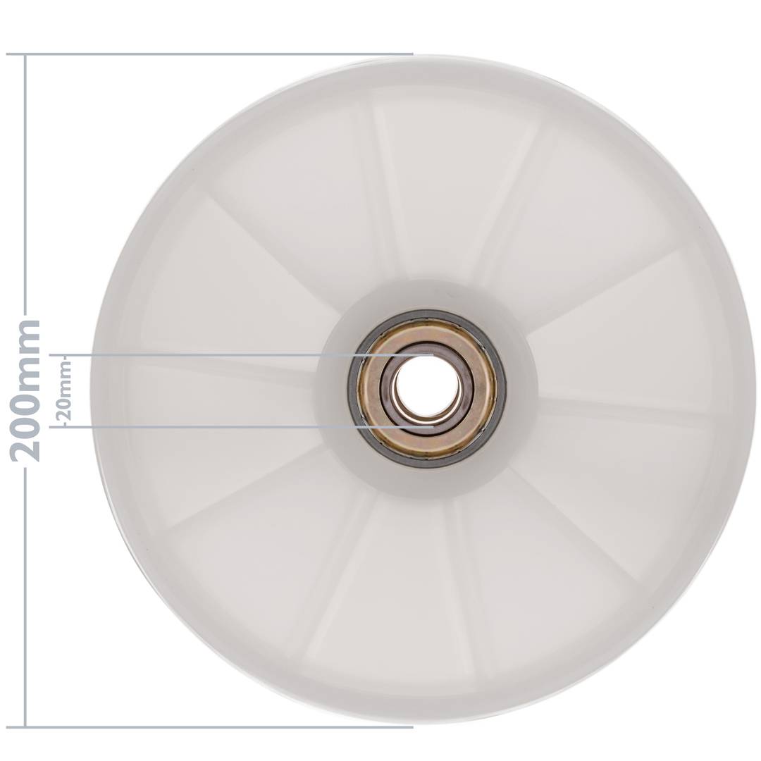 Ruota per transpallet Rullo per pallet di nylon 200x50 mm 850 Kg 2-pack