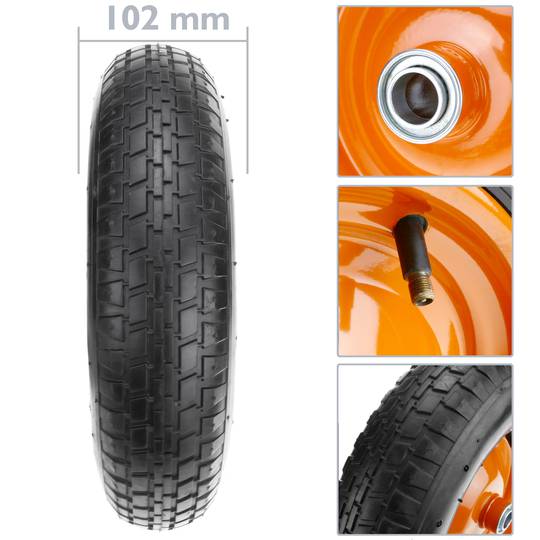 Wheelbarrow wheel 210 lbs 16x4