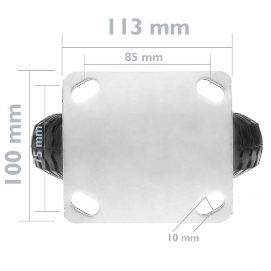 Schubkarrenrad Festrad luftbereift 90 Kg 8x2.5