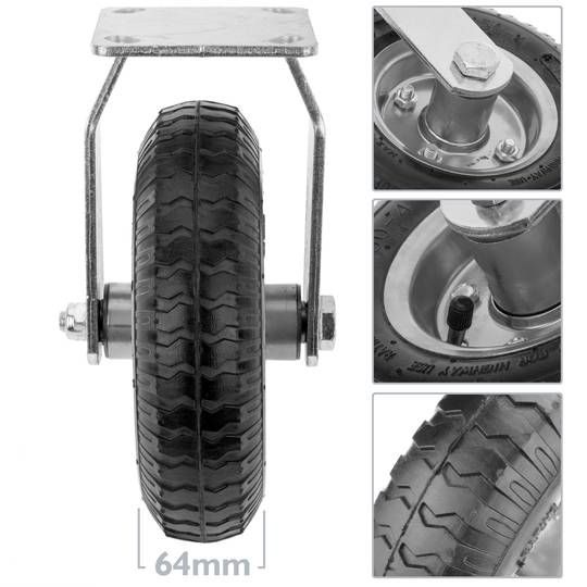 Schubkarrenrad Festrad luftbereift 90 Kg 8x2.5