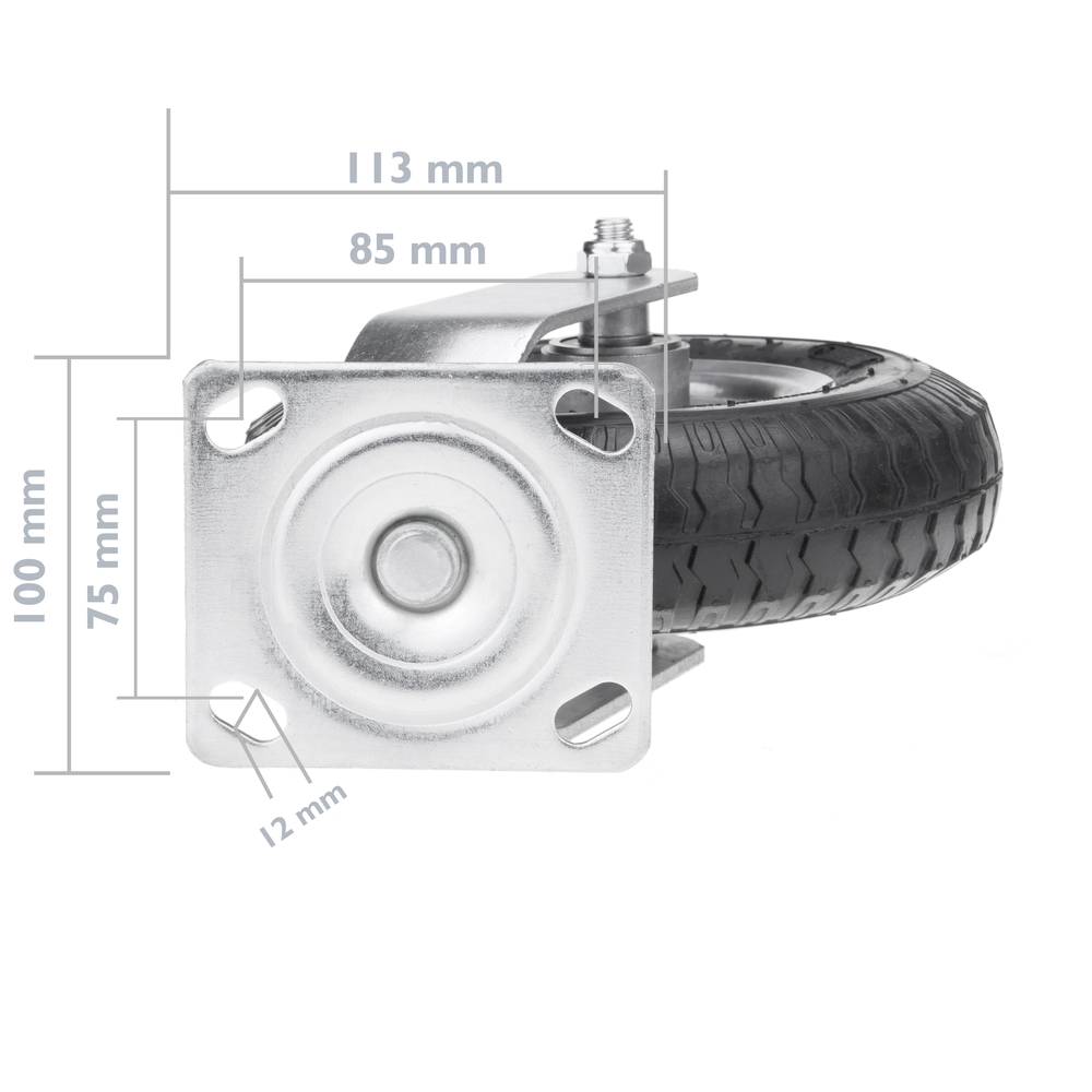 Paquete de 8 ruedas giratorias pequeñas de perfil bajo de 1 pulgada, ruedas  rígidas fijas no giratorias con placa superior de metal, ruedas de goma