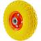 Rueda maciza de carretilla anti-pinchazos amarilla 120 Kg 10x3.5