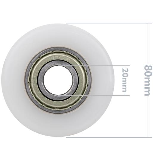 Paletten Fixierer Rad für Hubwagen Nylon Rolle 80x90 mm 700 Kg