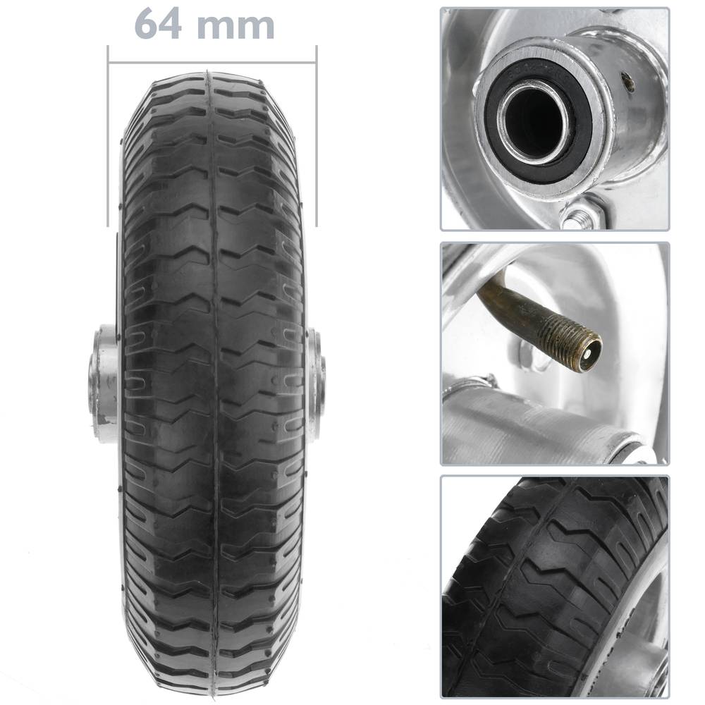 Roda pneumática de carrinho de mão 2-pack 90 Kg 8x2.5