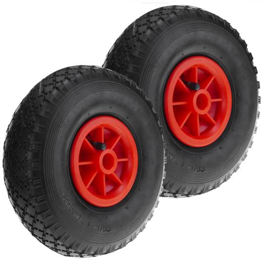 Volgen Misverstand Instrueren Wheelbarrow wheel 2-pack 154 lbs 10x3" 260x85 mm. Replacement tyre for  transport platform - Cablematic