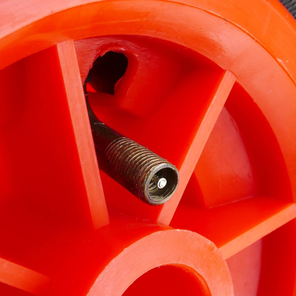 LY Tools Roue de Chariot pneumatique à Rayons Orange 35,6 cm 3,50-8 brouette 