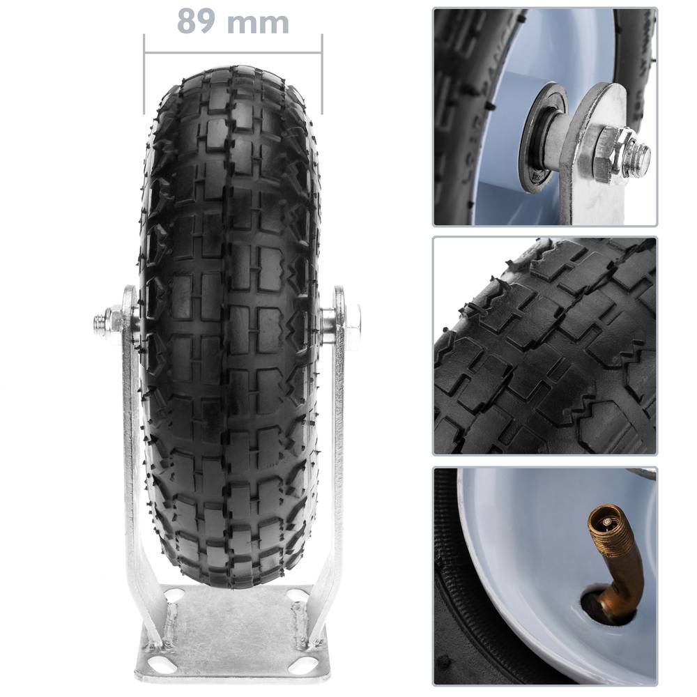 Roue fixe de brouette pneumatique 2-pack 136 Kg 10x3,5