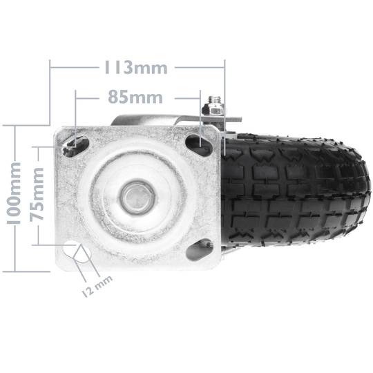 Rueda neumática giratoria 2-pack 136 Kg 10x3,5