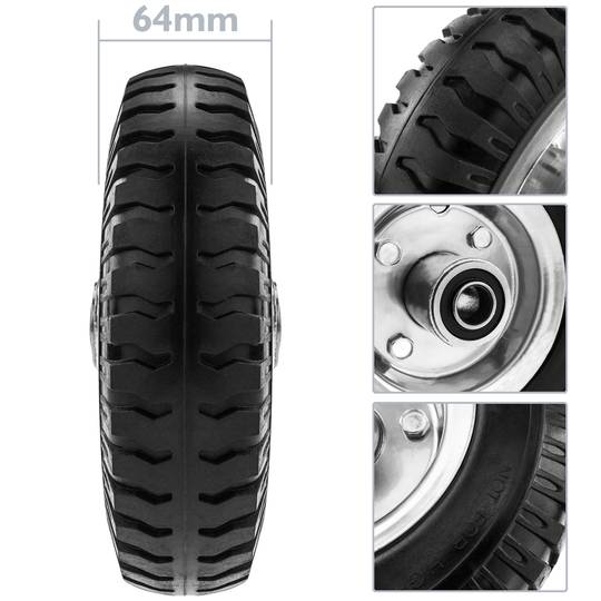 Massief Kruiwagenwiel 2-pack 70 Kg 8x2.5