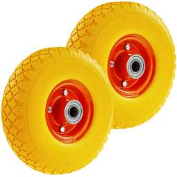 Ruota solida di carriola gialla 2-pack 100 Kg 10x3