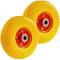 Wheelbarrow solid wheel yellow 2-pack 220 lbs 10x3