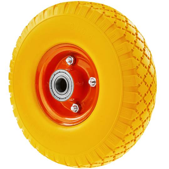 Wheelbarrow solid wheel yellow 2-pack 220 lbs 10x3