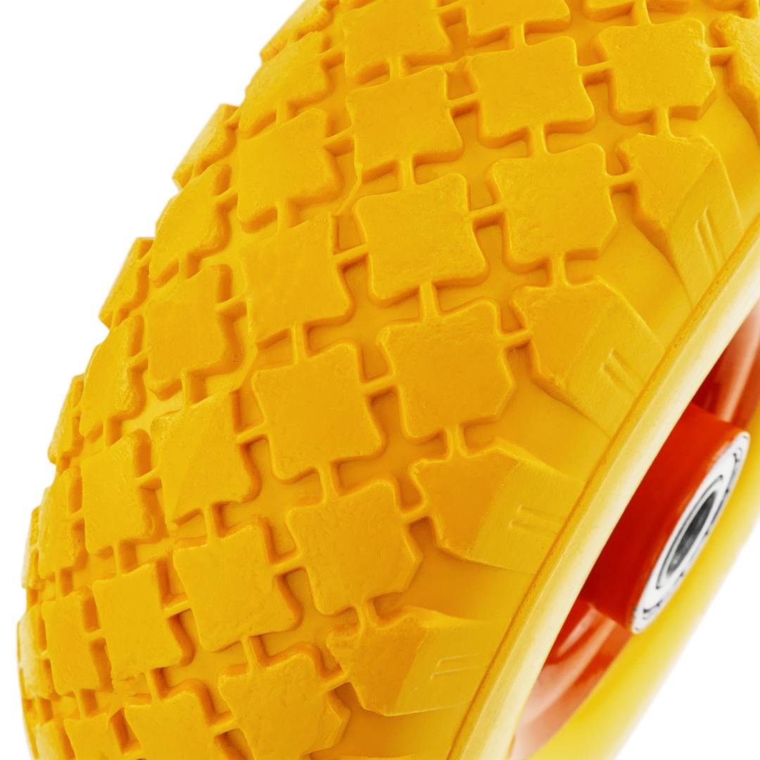 Ruota solida di carriola gialla 2-pack 100 Kg 10x3