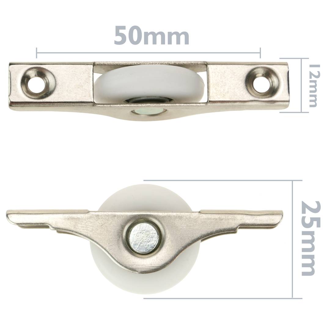 Rueda de nailon 25 mm para puertas y muebles