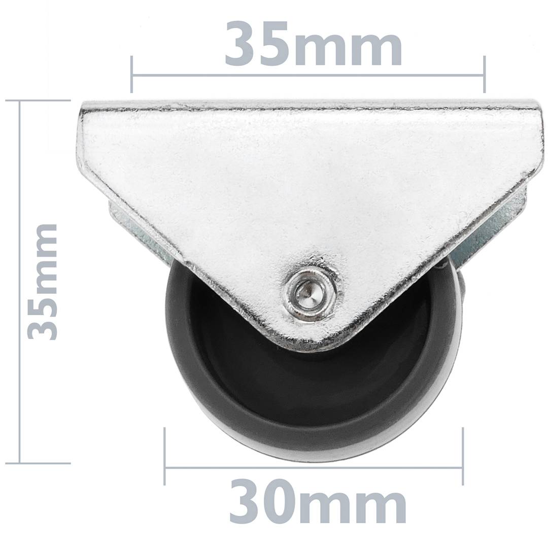 Nylon wheel 30 mm for doors and furniture 30x21x15mm